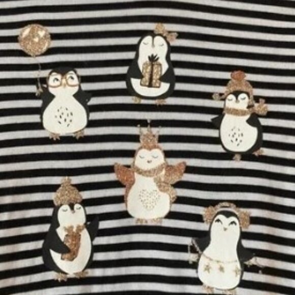 Penguin Hooded Striped Dress - Picture 4 of 4